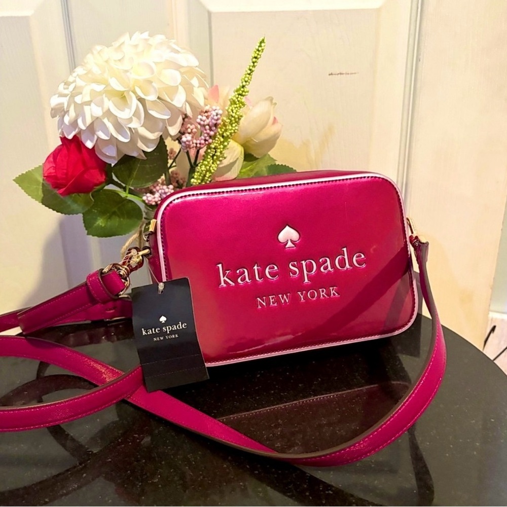 Kate Spade! NWT!! “ Oh Snap” Mini Camera Bag in Dark Raspberry! Adorable!!